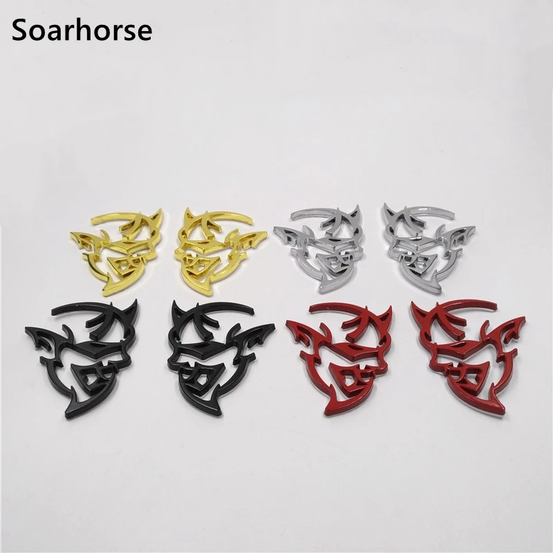 

Soarhorse 2pcs/pair Custom Sticker For Dodge Demon Challenger Charger Car Fender Side Badges