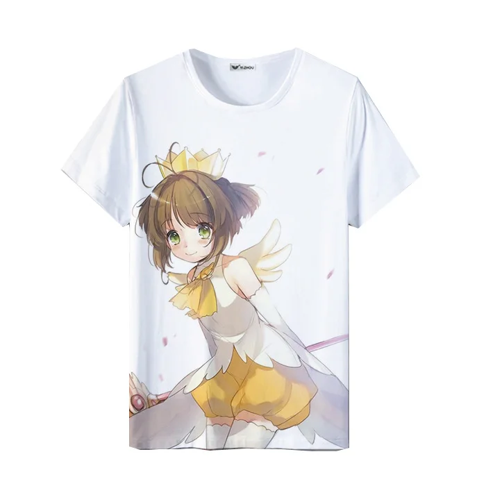 Cardcaptor Sakura, женская футболка Kawaii, короткий рукав, летняя, Femme, футболка, Harajuku, свободные топы, пара, одежда для девочек, милые пальто - Цвет: 13