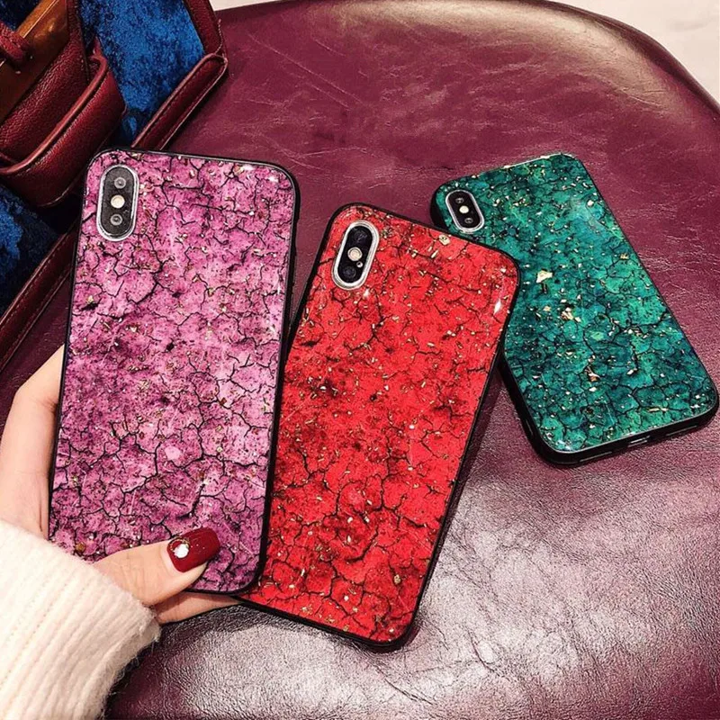 Блестящий золотой мраморный чехол с блестками для iPhone 12 11 6 6S Plus 5 5S 7 plus 8 мягкая