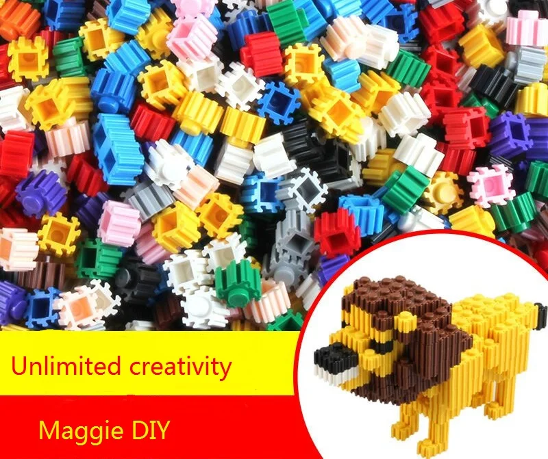 150 Pcs/Set Building Kits Block Dots Multicolor Plastic Kids Baby Educational DIY Building Blocks Toys For Children Gift