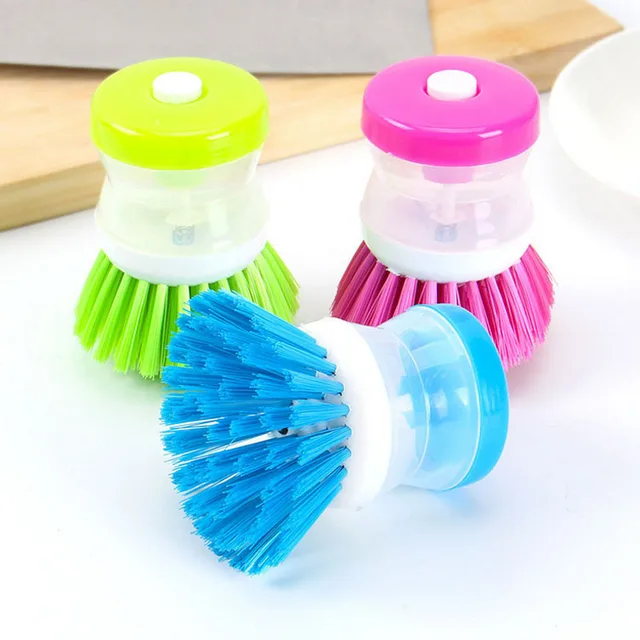 Automatic Pot Brush Creative Washing Liquid Storage Cup Kitchen Boiler