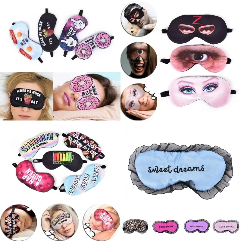

1PC Women Girls Sleep Mask Rest Travel Relax Sleeping Aid Blindfold Cover Eye Patch Sleeping Mask Case Sleep Rest 3D Eye Mask