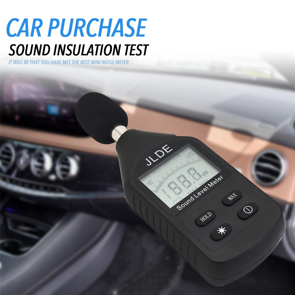 Высокая точность цифровой измеритель уровня звука 30-130 дБ звук Автомобильный децибел метр мини-детектор шума функция автоматического отключения