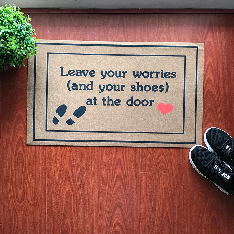 Doormat Entrance Floor Mat Funny Doormat Leave Your Worries And Your
