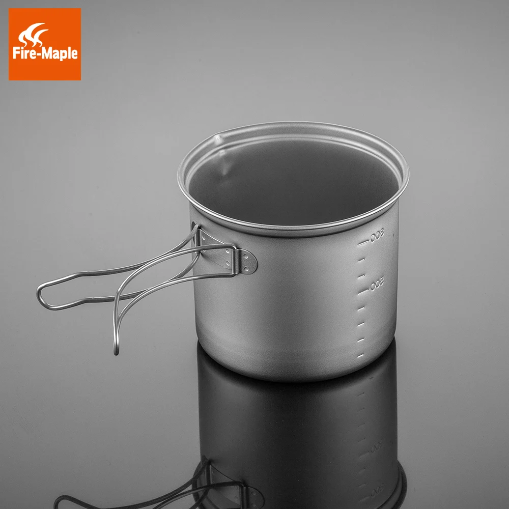 Fire Maple snowti 2 nieve portátil titanio 0.9L camping al aire libre y 0.28L sartén ultraligero camping ollas conjunto FMC-ST2