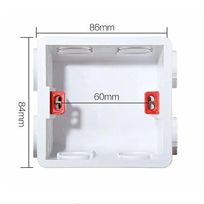 86*84 мм Настенная распределительная коробка для занавеса глухих переключателей белого цвета Установочная коробка для QCSMART WiFi переключатель занавесок