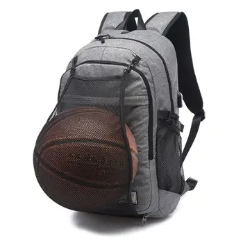 

Sell at a loss! 2020 Men Basketball Mesh Backpack USB Charge+Collapsible Net Schoolbag Laptop Sport Rucksack Casual