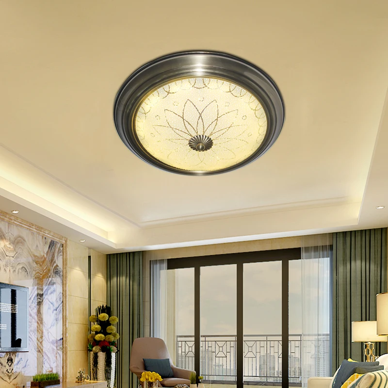 Винтажный промышленный потолочный светильник из железного стекла, светодиодный потолочный светильник 220 В большого размера для гостиной, спальни, ресторана, отеля