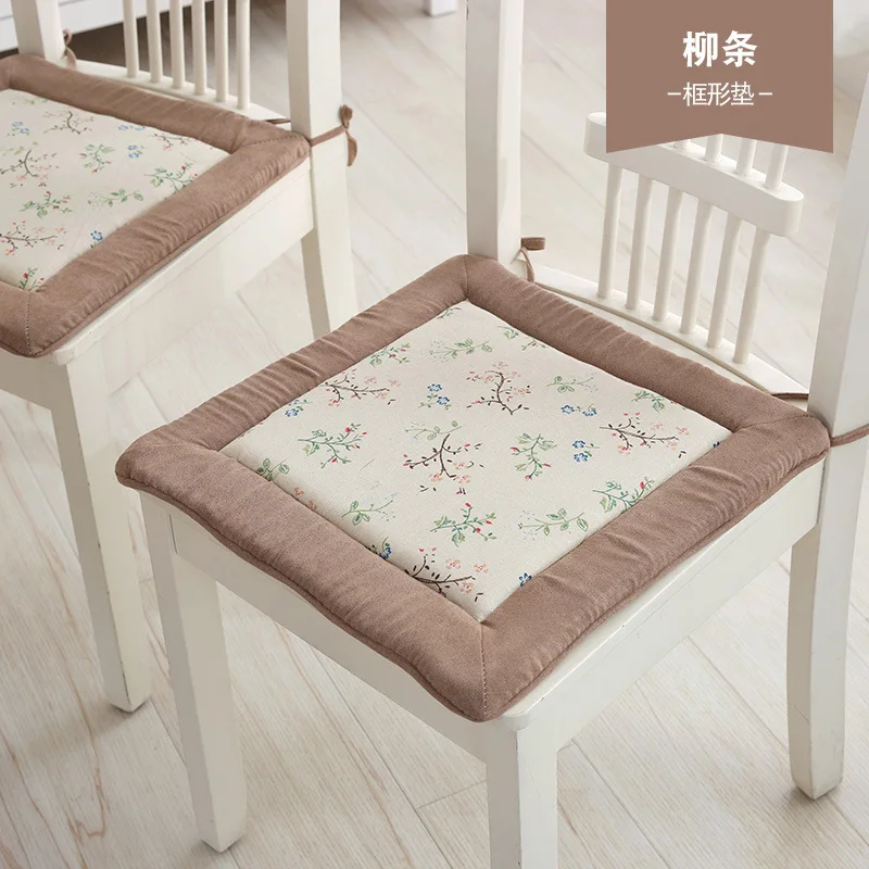 Япония Стиль Чехол для стула стульные хлопоковая Подушка и из льна для стула Pad квадратная подушка обеденный стул для офиса подушки татами