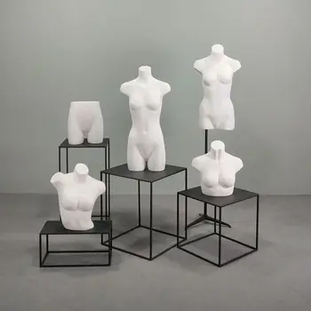 

Fashionable New Style Gloss White Half Body Model Female Mannequin Factory Direct Sell