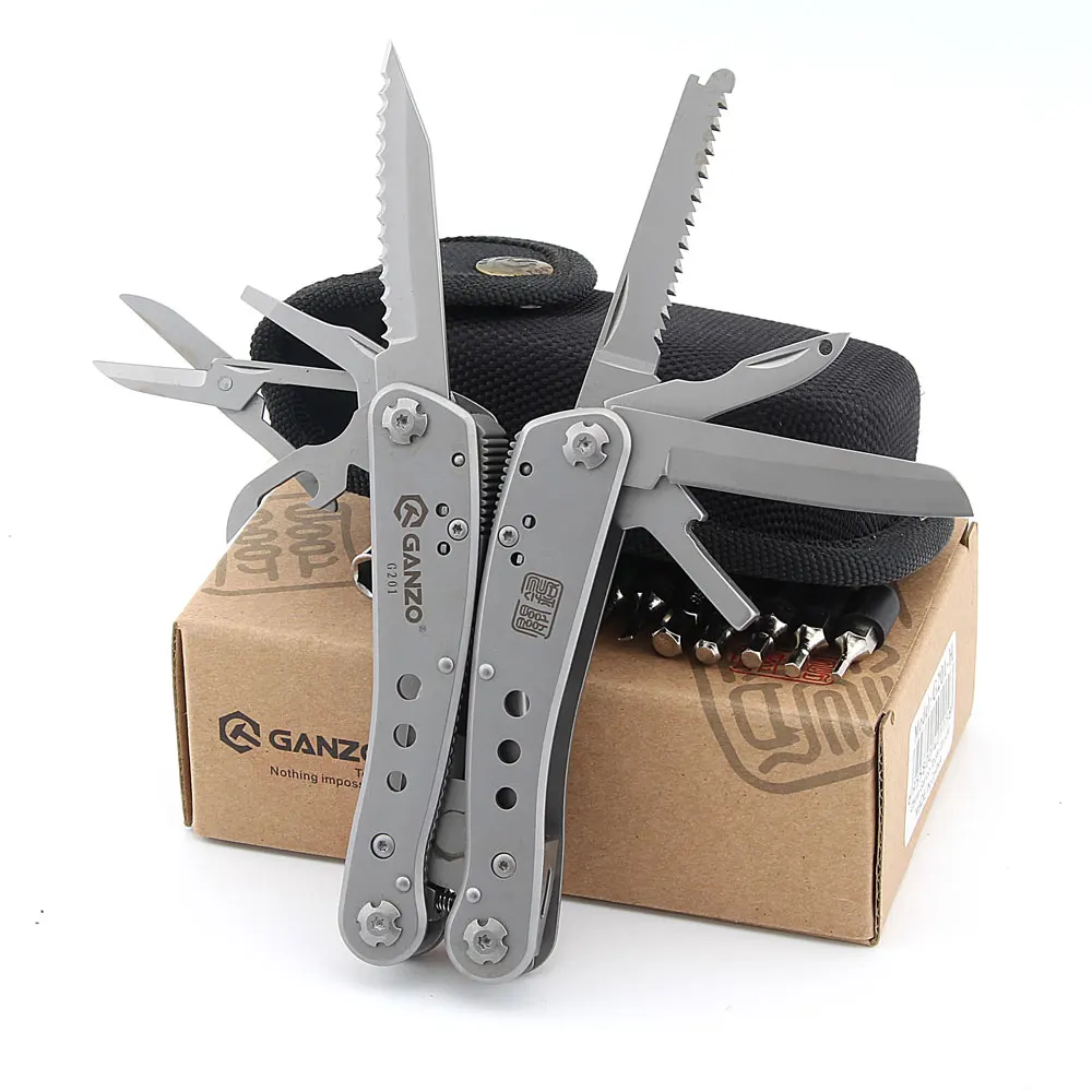 

Ganzo G201 22 in1 Multi Pliers Outdoor Multi Tool Camping Tool w/ Nylon pouch & Gift Box