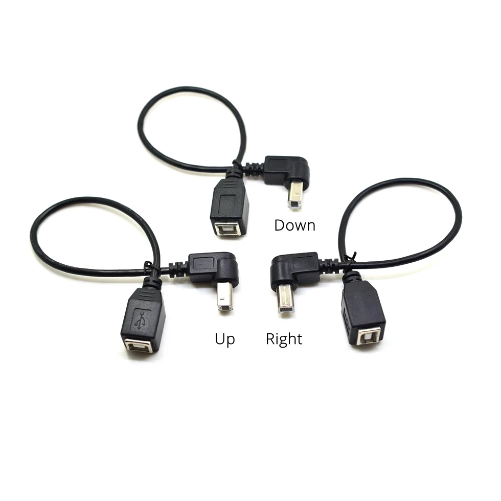 Вверх вниз вправо влево Угловой 90 градусов USB принтер сканер кабель 25 см 2 0 B