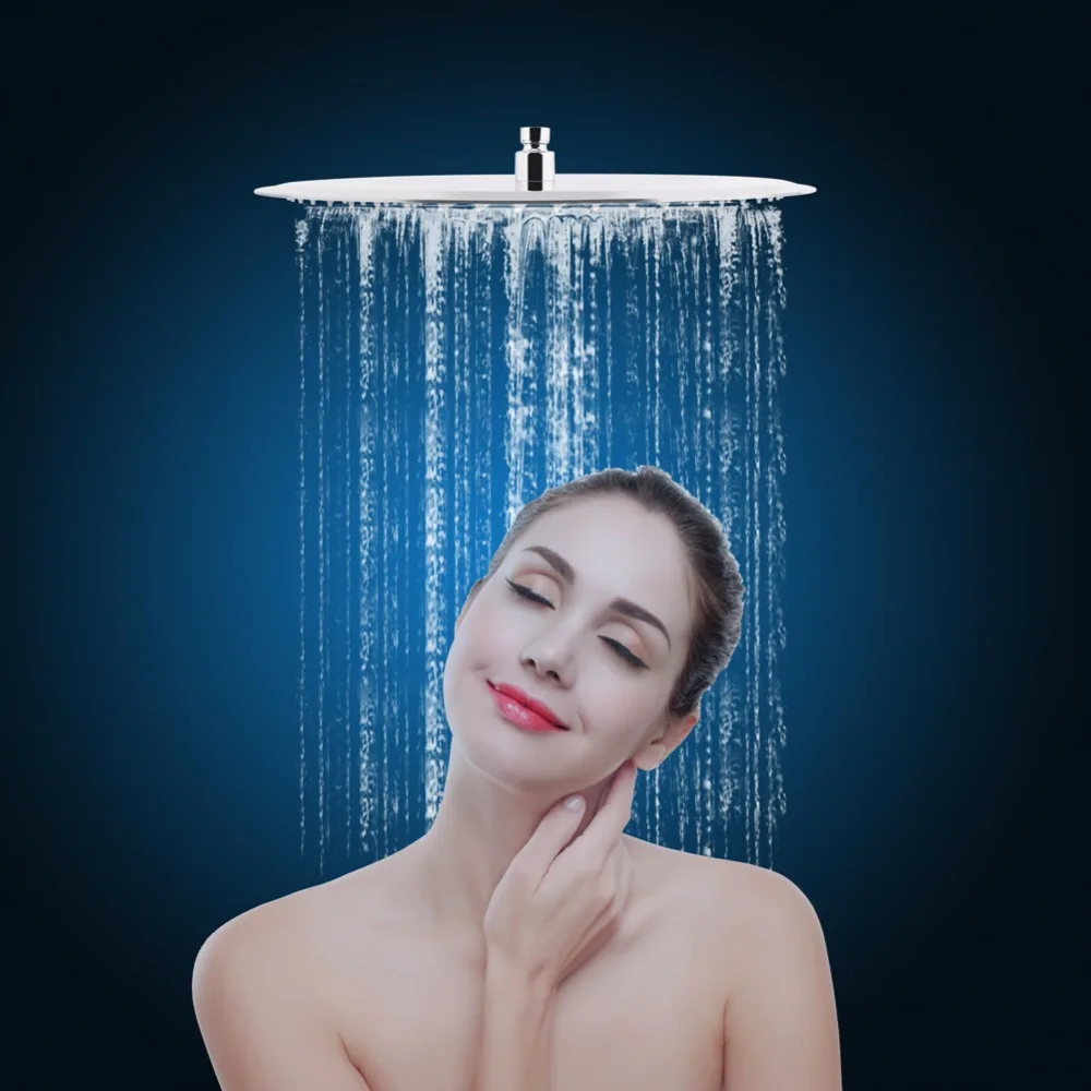 Warehouse 16" Shower Head Round Chrome Water Rainfall Overhead Shower