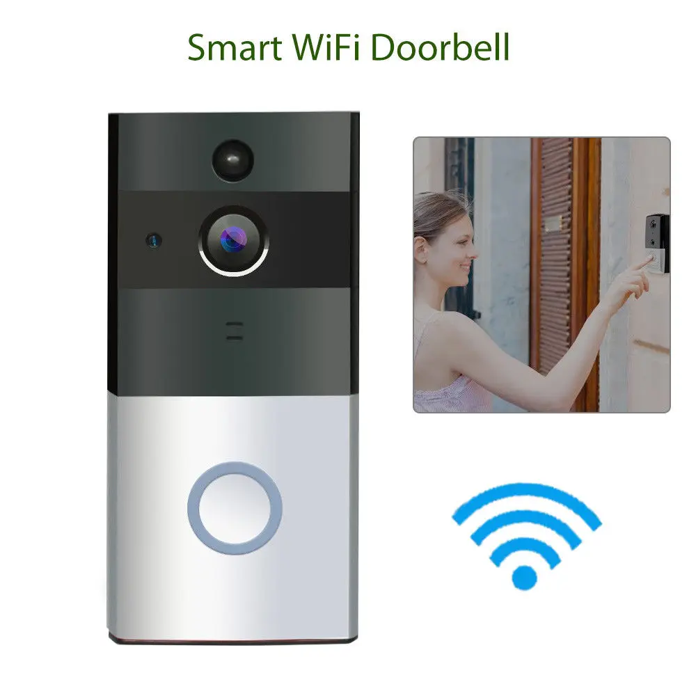 

Smart IR Audio Visual Doorbell Video Home Security Peehole PIR Motion Detection Night View Doorbell Ring