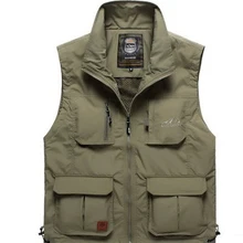 Весенне-летние жилеты, мужская повседневная брендовая куртка с карманами, куртка в стиле милитари