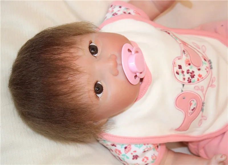 Новейшая Кукла reborn 18 &quot48 см Силиконовая babies мягкая хлопковая кукла с соской Bebe