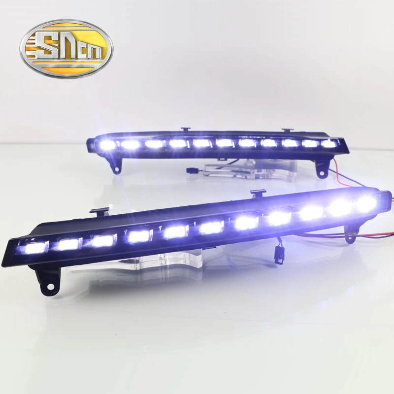  SNCN 2PCS LED Daytime Running Light For Audi Q7 2006 2007 2008 2009 Yellow Turn Signal Function 12V - 32793796060