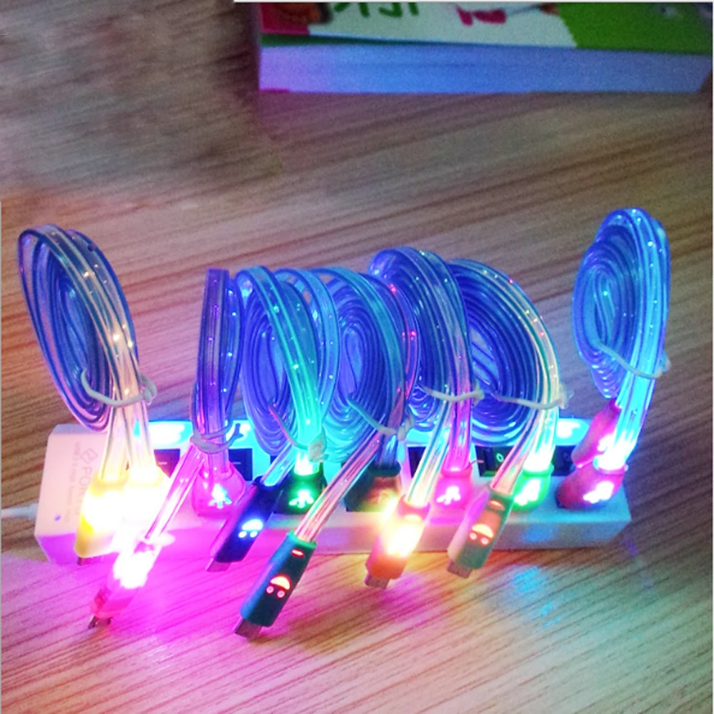 

1 M Illuminated data line Sync Data Mobile Phone USB Cable for iPh 7 6s 5 Charge & Sync Data cable