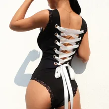 Ins backless lace up sexy woman lace bodysuit black Leopard sleeve less bodysuits Skinny bodysuit long sleeve Ins backless lace up sexy woman lace bodysuit black Leopard sleeve less bodysuits Skinny bodysuit long sleeve