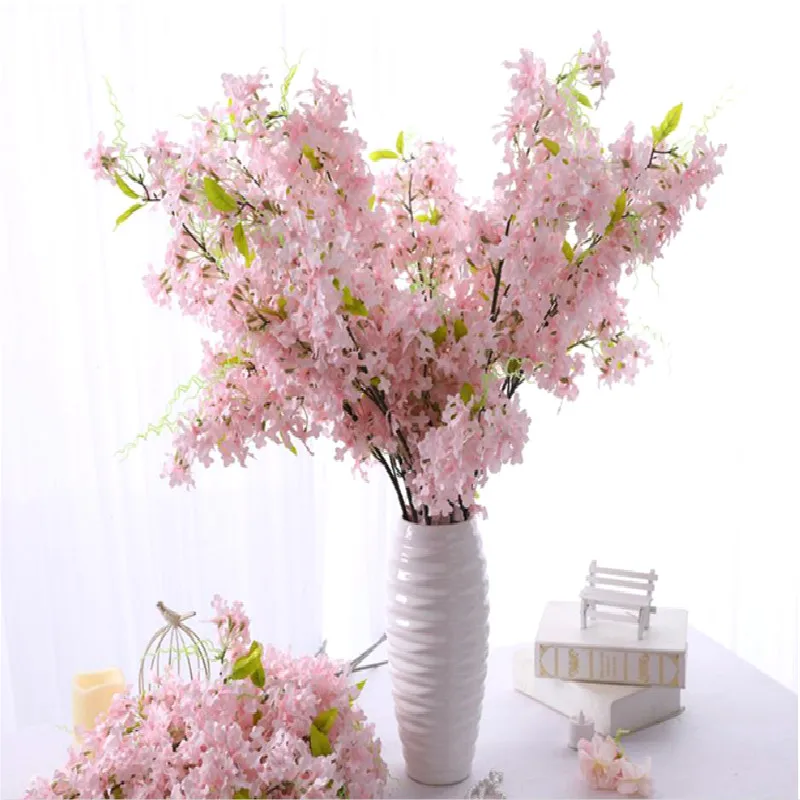 100cm Artificial Branch Cherry Blossom Silk Flower Tree Party Home DIY Decor Hot 