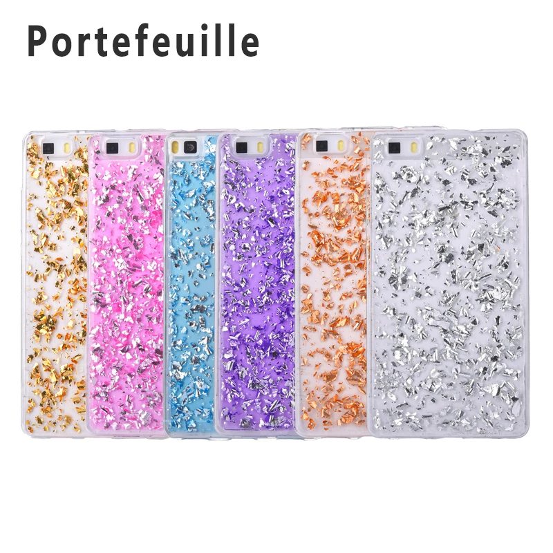 Portefeuille Luxury Sparkle Bling Glitter Paillette Silicon Cute Cover Case For Huawei P8 Lite P9 P10 Mate 8 9 Phone Accessories (1)