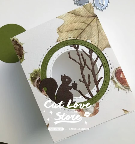 다람쥐 동물 금속 절단 다이 스텐실 DIY 스크랩북 종이 카드 장식 공예 다이 엠보싱 다이 컷 새로운 2019