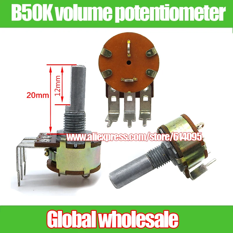 7pcs high quality 148 type 16 type B50K volume potentiometer / B503