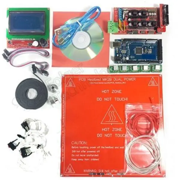 Ramps 1.4 + A4988 + Mega2560 R3 + LCD 12864 3D Printer Controller Kit For RepRap