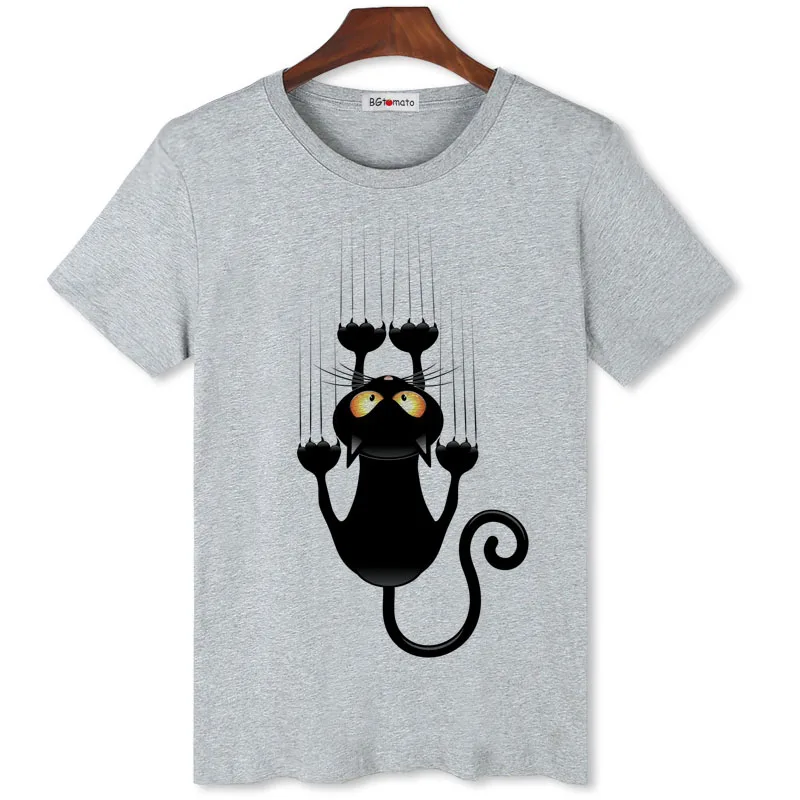 

BGtomato 3D black cat tshirt hot sale t shirt men brand fashion camiseta masculina funny t shirts 3D streetwear anime shirt