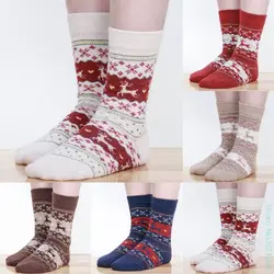 Женские зимние носки Рождественский подарок теплые шерстяные носки Прямая поставка