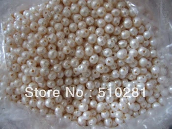 

white 500piece 2.5mm hole 9-10mm freshwater pearl beads