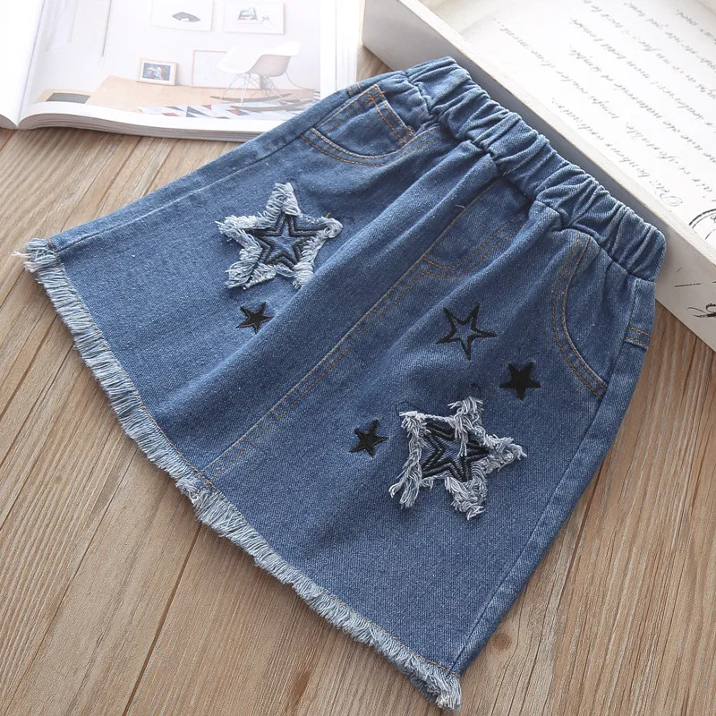 

Children Girls Mini Skirt Kids Summer Denim Skirts Jeans Toddler Spring Summer Fashion Clothes For Girl Baby Child Clothing 5yrs