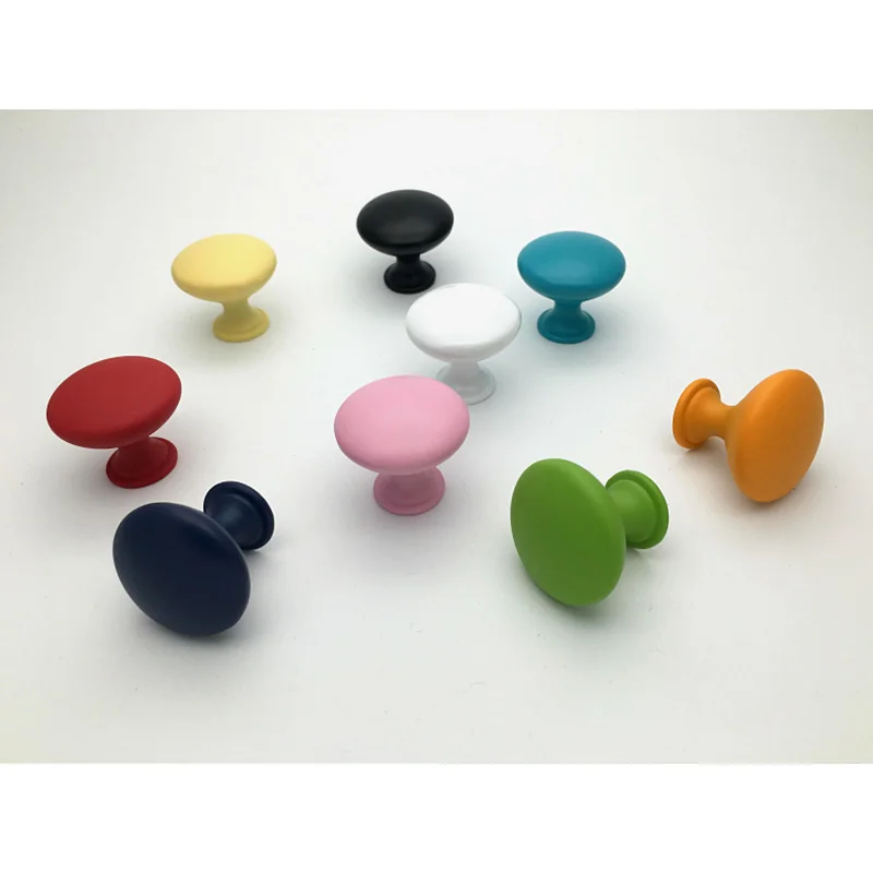 

2Pcs Dia.30*H28MM Colorful Zinc Knob Furniture Drawer Closet Cabinet Mushroom