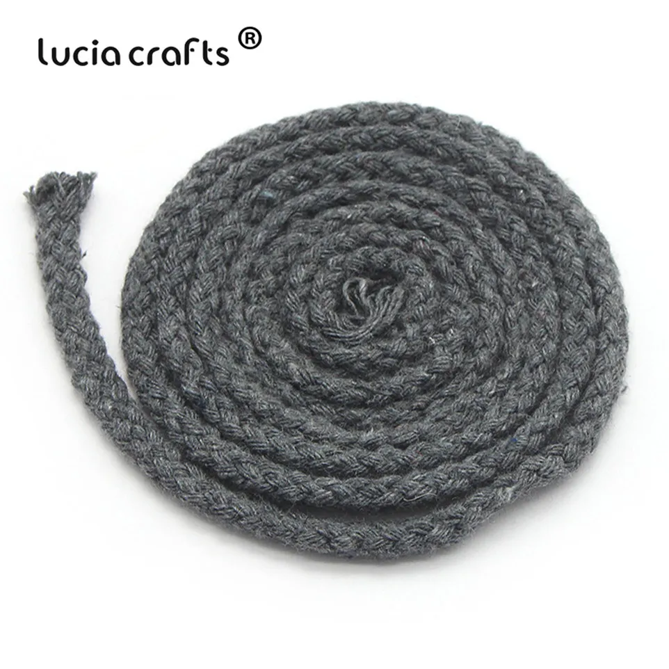 Lucia crafts, 5 м/22 м, разноцветные хлопковые шнуры, плетеная веревка, декоративный шнурок, шнурок, DIY, аксессуары для дома ручной работы W0210