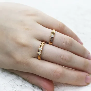 

LASAMERO Rings for Men and Women 0. 076CT Round Cut Natural Diamond Ring Couple Rings 18k rose Gold Engagement Wedding Ring