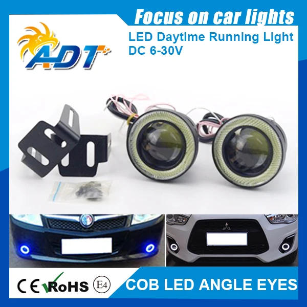 

2015 newest 2pcs DC6-30V 30W 3200LM 3Inch 76mm COB Spot Light Head Lamp daytime running lights for ford for benz for honda DRL