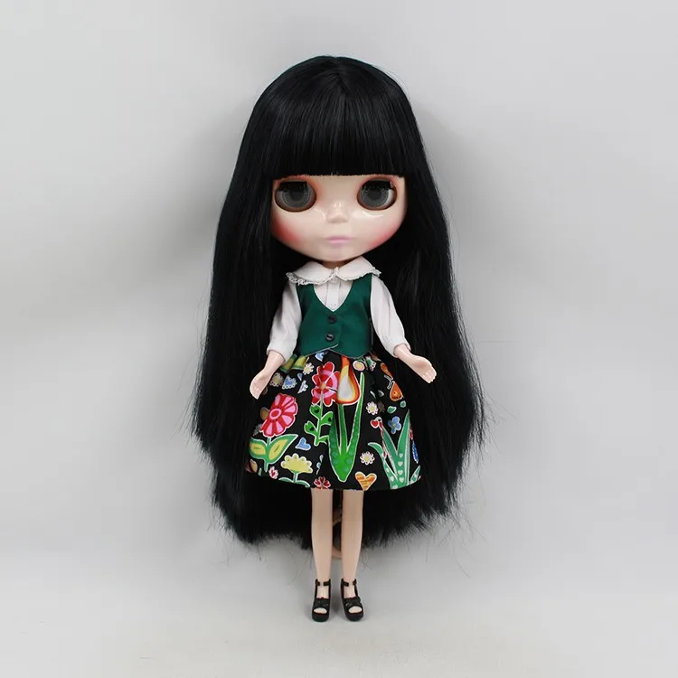 Neo Blythe Doll Vintage Floral Dress with Bag 2