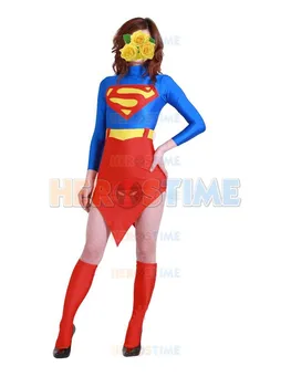 

Supergirl Costume Halloween Cosplay Spandex Supergirl Dress Superhero Costume Zentai Suit The Most Popular