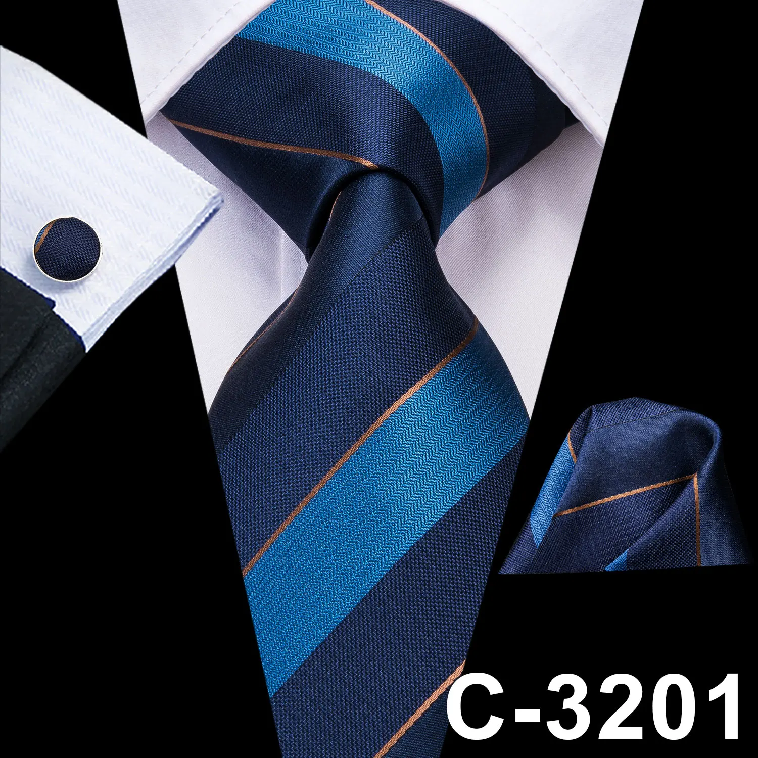 Hi-Tie, однотонный, в полоску, в горошек, мужские галстуки для мужчин, деловой шейный платок набор запонок, желтый, фиолетовый, свадебные, шелковые, синие, мужские галстуки
