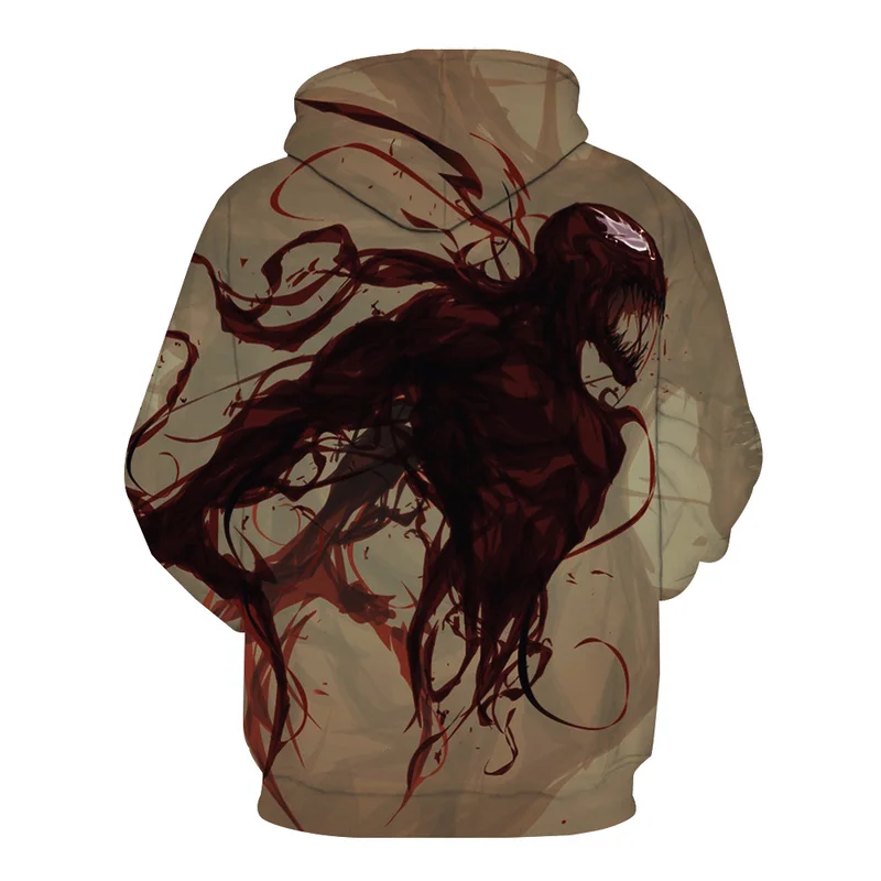 Fans Wear Venom Cosplay Hoodies Men Long Sleeve Harajuku Sweatshirt for Marvel Movie Fans