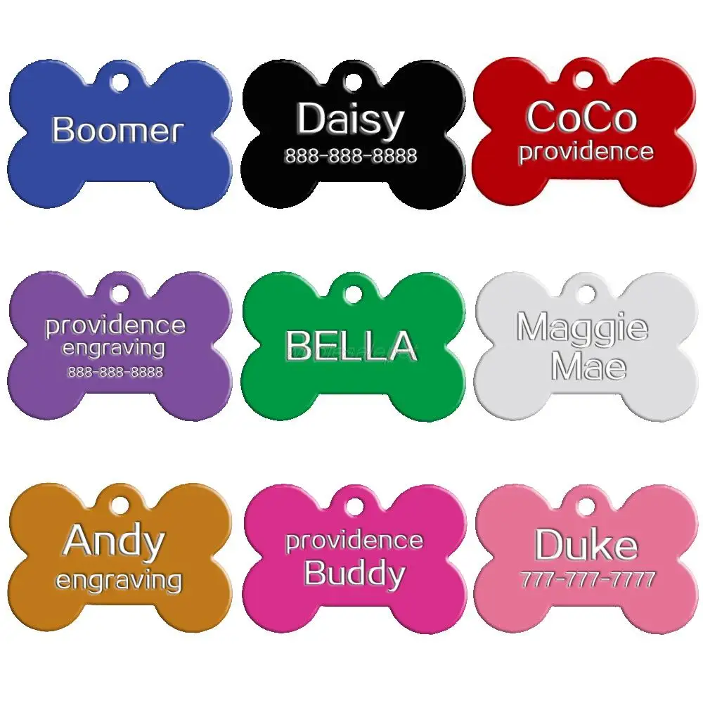 puppy name tags 100 pcs lot bone shape sides personalized id tags customized cat puppy name puppy name tags 100 pcs lot bone shape sides personalized id tags customized cat puppy name