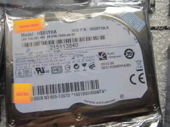 Новинка 1 8 дюйма CE/ZIF/PATA 80 Гб HDD HS08YHA для IPOD CLASSIC MACBOOK AIR A1237 замены ZUNE HS12YHA MK8022GAA MK1231GAL|hdd