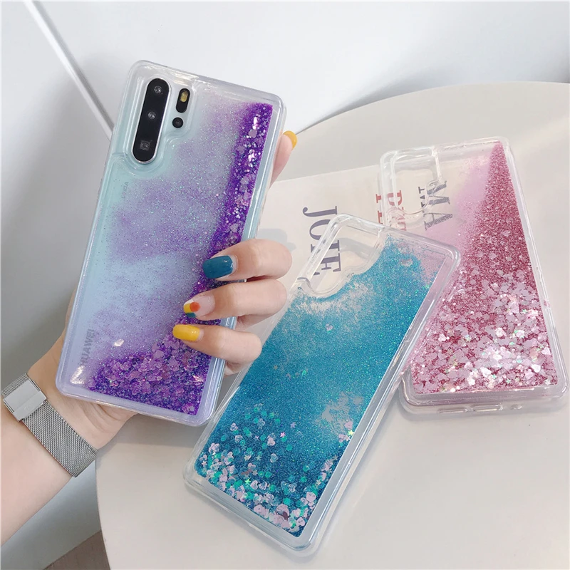 Для Huawei P8 P9 P10 P20 P30 Lite Pro P Smart Plus 2019 жидкий зыбучий песок чехол для Nova 2i 3 3i 3e 4 e