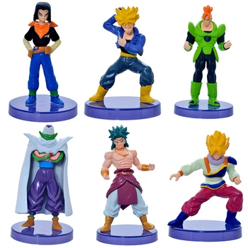 

Anime Dragon Ball Z Super Saiyan Son Goku Piccolo Broly PVC Action Figures Collectible Model Kids Toys Doll 12CM 6pcs/set