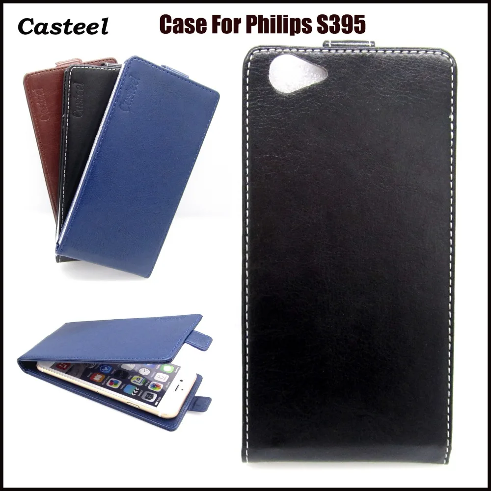 

Casteel Flip Series high quality PU skin leather case For Philips S395 Case Cover Shield