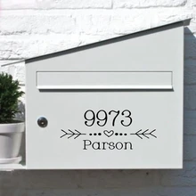 DIY Индивидуальные адрес на почтовый ящик силуэт наклейки обои Съемные клеи фрески виниловые художественные наклейки почтовый ящик аксессуары