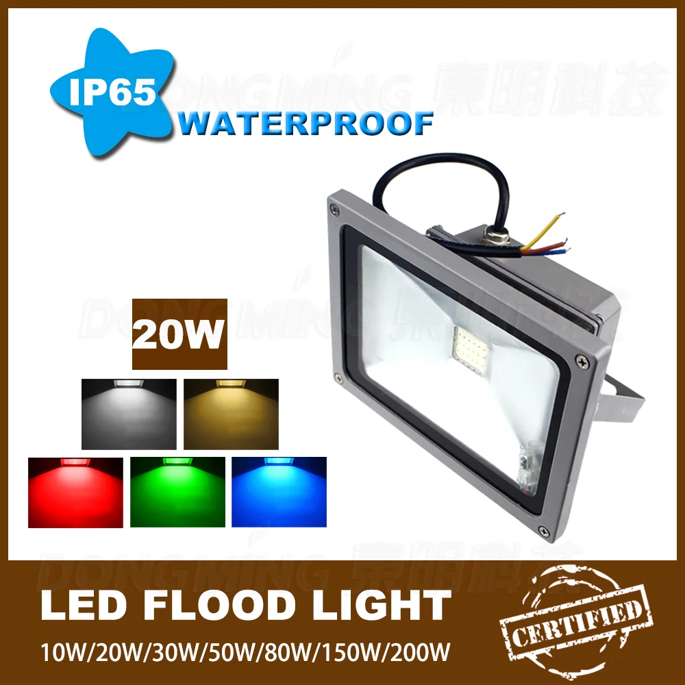 

10pcs high power led flood light 20W waterproof IP65 led outdoor floodlight bulb White RGB waterproof led spotlight