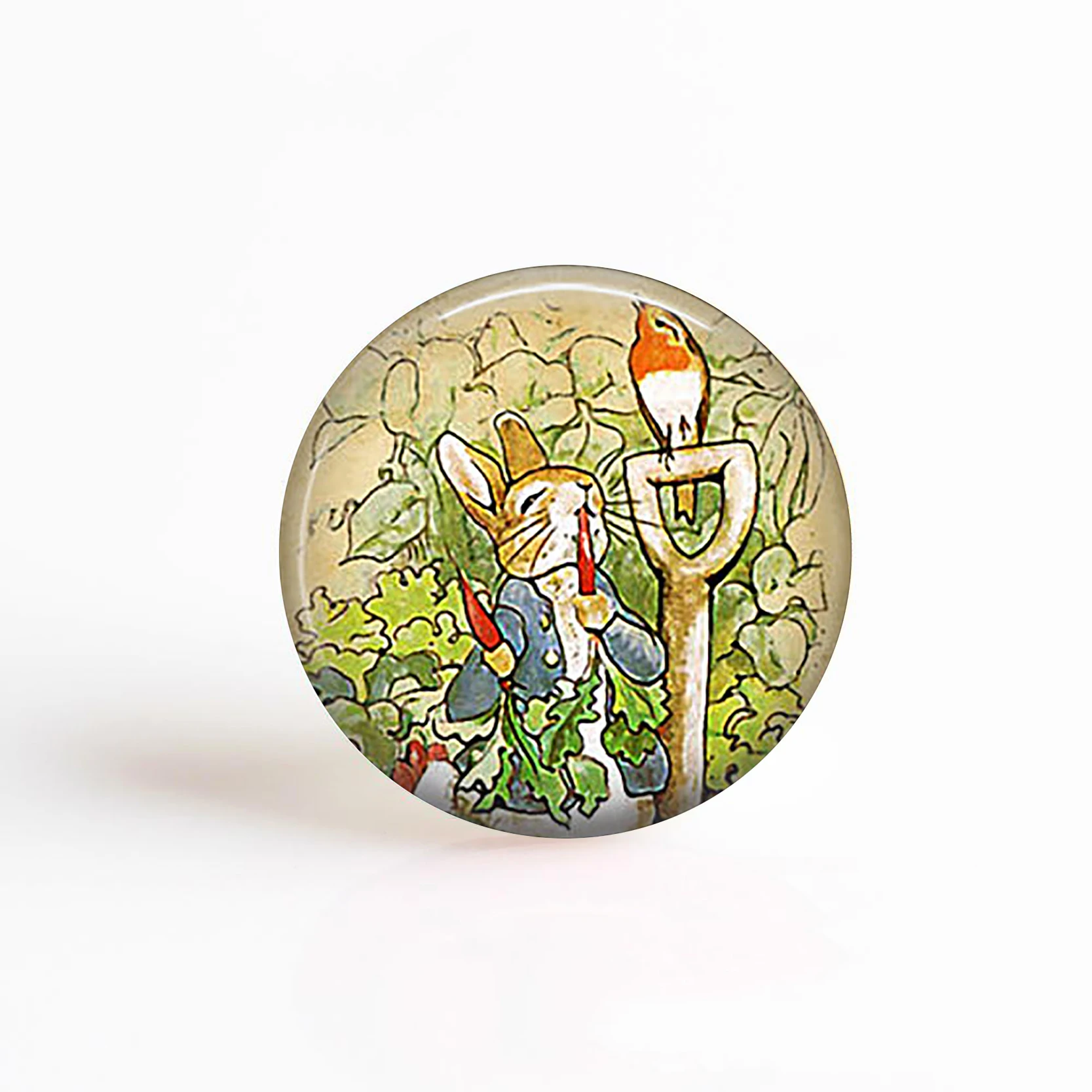 

Peter Rabbit Pendant Round Glass Cabochon Jewelry Finding Cameo Pendant Settings