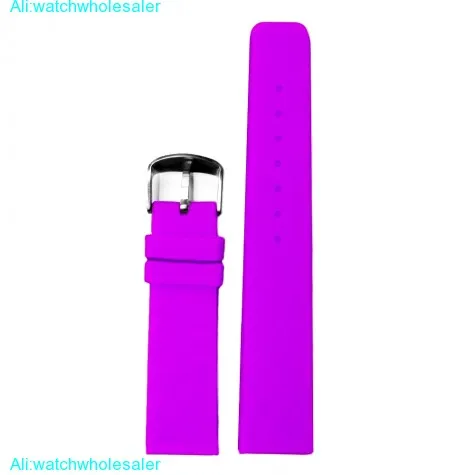 20mm Dark Violet Color Silicone Jelly Rubber Ladies Watch Band Strap WB1071W20JB