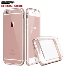 Case Бампер для 6 s 6 Плюс, ESR Hybrid case Fluencia Жесткий Ясно Задняя Крышка Абсорбент Алюминиевая Рама case для 6 6sP